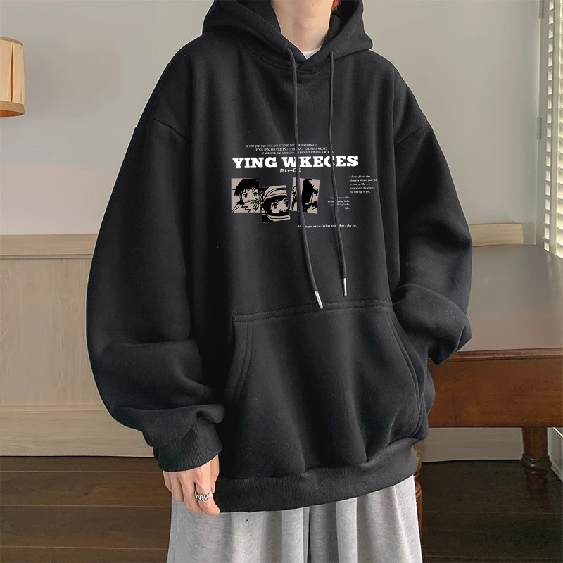 颖膝重磅卫衣男连帽ins潮牌外套