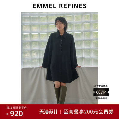 EMMEL REFINES 2026秋新品女装通勤立体剪裁短款连衣裙