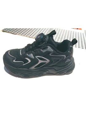 ROOKIE童鞋男女童春秋款旋转扣生活休闲时尚黑色老爹鞋RK2431005