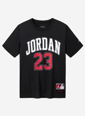 JORDAN童装夏季新款男女童撞色LOGO印花宽松短袖T恤JD2422040