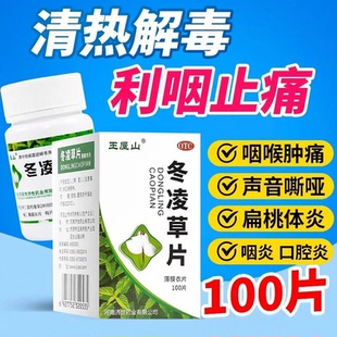 王屋山冬凌草片100片咽炎声音嘶哑咽喉疼痛清热解毒口腔炎止痛