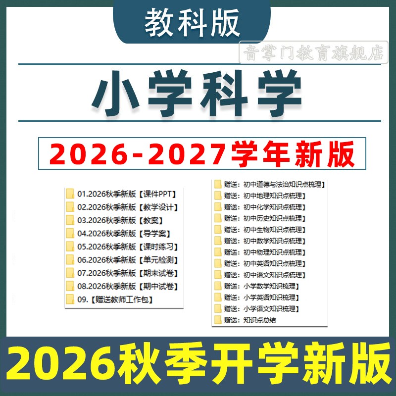 2026新教科版小学科学课件PPT一二三四五六年级下上册教案电子版