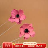 小众设计感花朵耳环甜美个性 晚棠MIN 清新梅子 百搭耳环A010