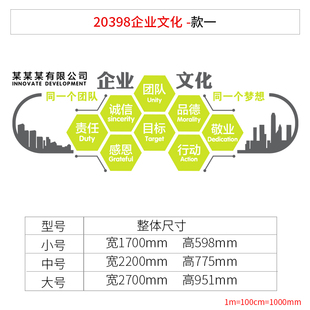 饰公司会议室激励志标语背景贴纸画创意布置 企业文化办公室墙面装