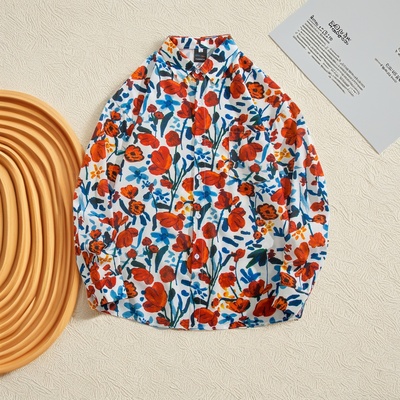 泰风古着vintage复古碎花衬衫