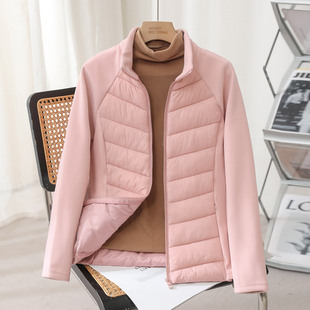 羽绒棉服女短款2026新款秋冬运动健身瑜伽服修身显瘦保暖棉衣外套