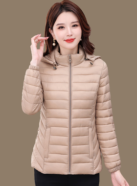 羽绒棉服女短款2025新款中老年妈妈装轻薄棉衣冬季保暖棉袄外套