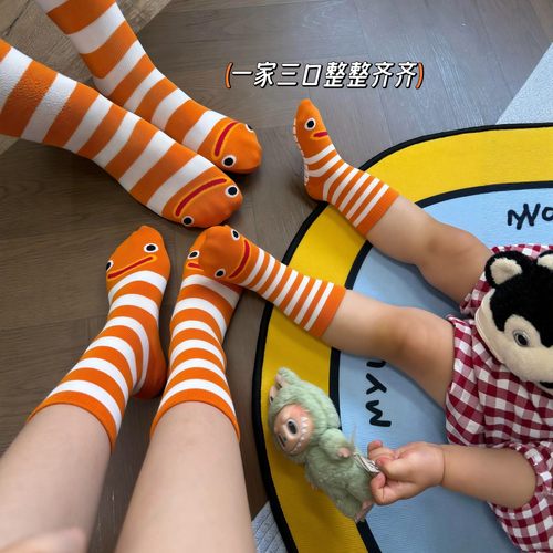 鳗鱼袜子宝宝家居袜小丑鱼条纹