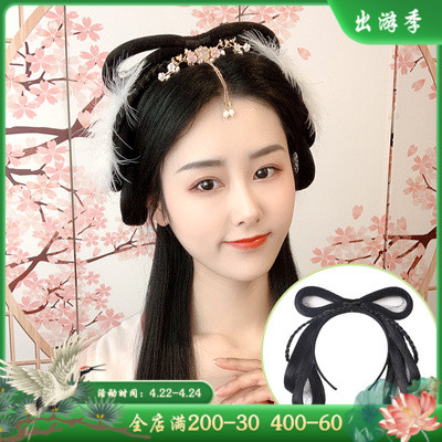 女童汉服古装假发儿童古风造型发箍一体夹子百搭发型