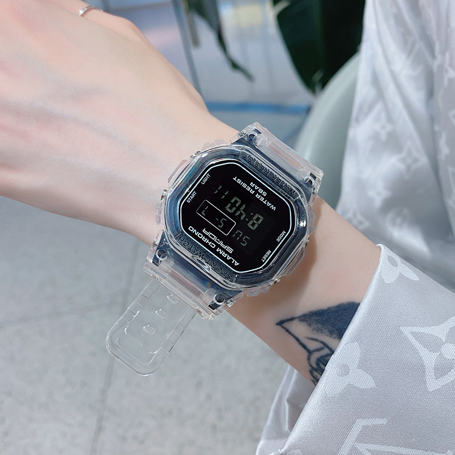 小方块手表女孩夏季初高中学生电子表儿童男生运动少女2021年新款