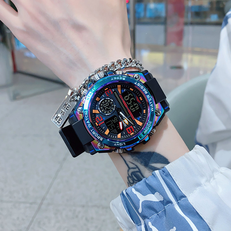手表男士潮流机械防水初高中学生运动电子表男孩黑科技青少年简约