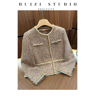 春季优雅新品高级感圆领小香风外套女