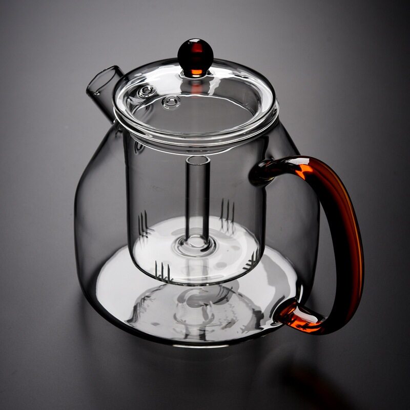 月湾高硼硅高硼硅玻璃蒸茶壶茶壶