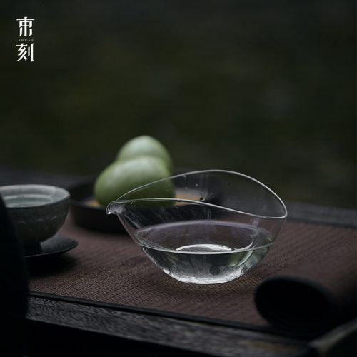 束刻茶海束刻日式手工玻璃公杯简