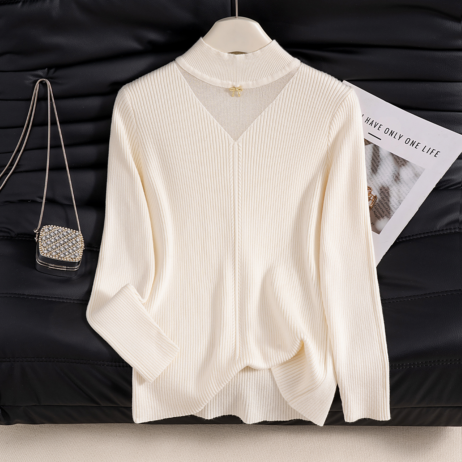 半高领毛衣女秋冬2025年新款修身显瘦长袖时尚针织打底衫内搭上衣