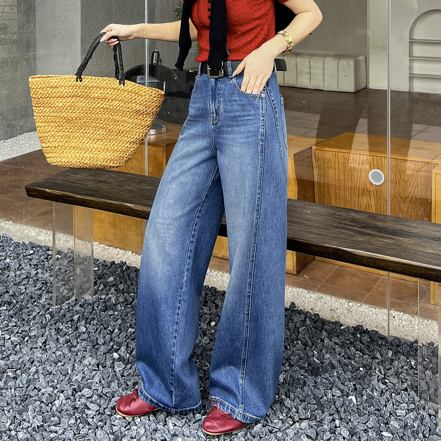 美式休闲阔腿裤女春季2026年新款宽松显瘦直筒拖地长裤天丝牛仔裤,女装/女士精品,牛仔裤,淘宝优惠券,粉丝福利购,淘宝优惠卷