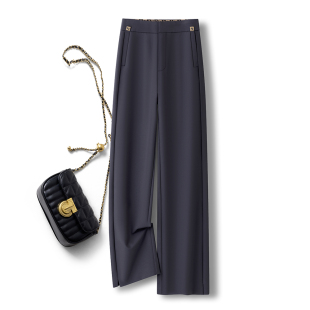 高腰显瘦直筒长裤 高端休闲简约西装 2026年新款 女春秋季 百搭 阔腿裤