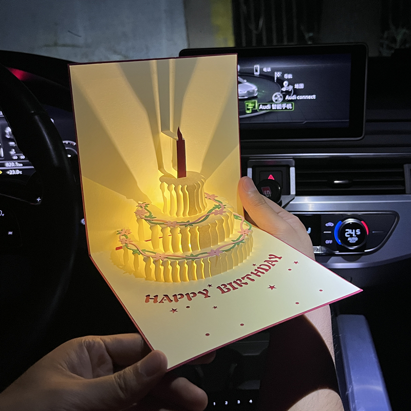 生日音乐立体贺卡定制