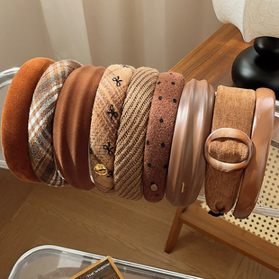 美拉德发箍女款 气质麻花发卡发捆头饰 百搭压发高颅顶头箍2025新款