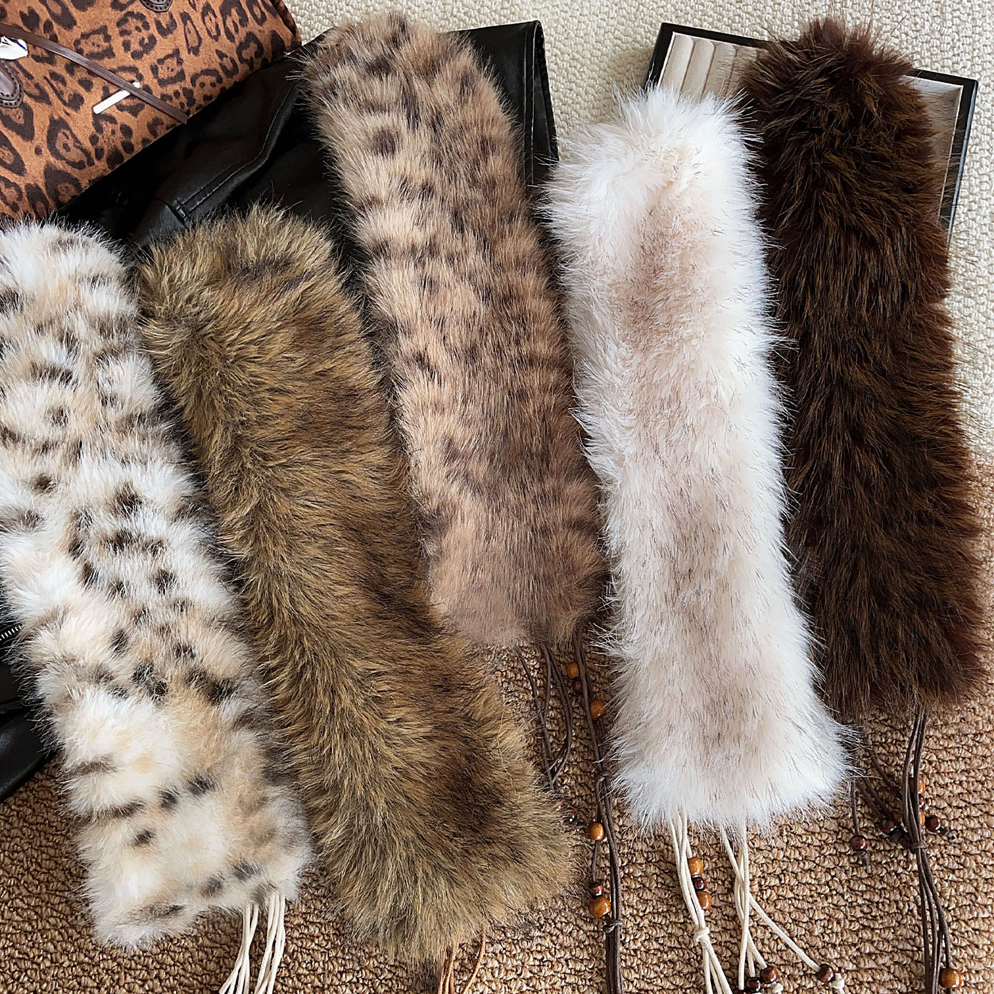 秋冬复古毛毛腰带女2025新款