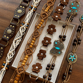 波西米亚民族风蝴蝶腰带女配连衣裙2025新款 装 饰腰链腰间配饰腰绳