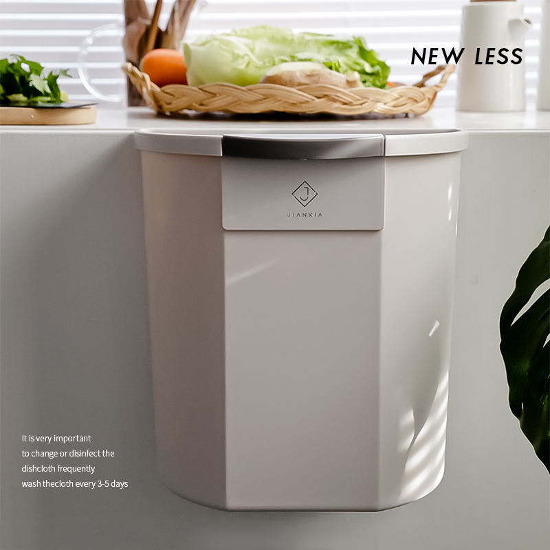 橱柜门厨余悬挂刮板垃圾桶