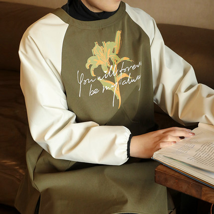 长袖围裙罩衣女新款高级感年轻款做饭厨房家用防水防油大人带袖子