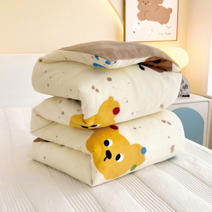 儿童被子秋冬幼儿园被牛奶绒宝宝午睡冬季珊瑚绒加厚小棉被可拆洗