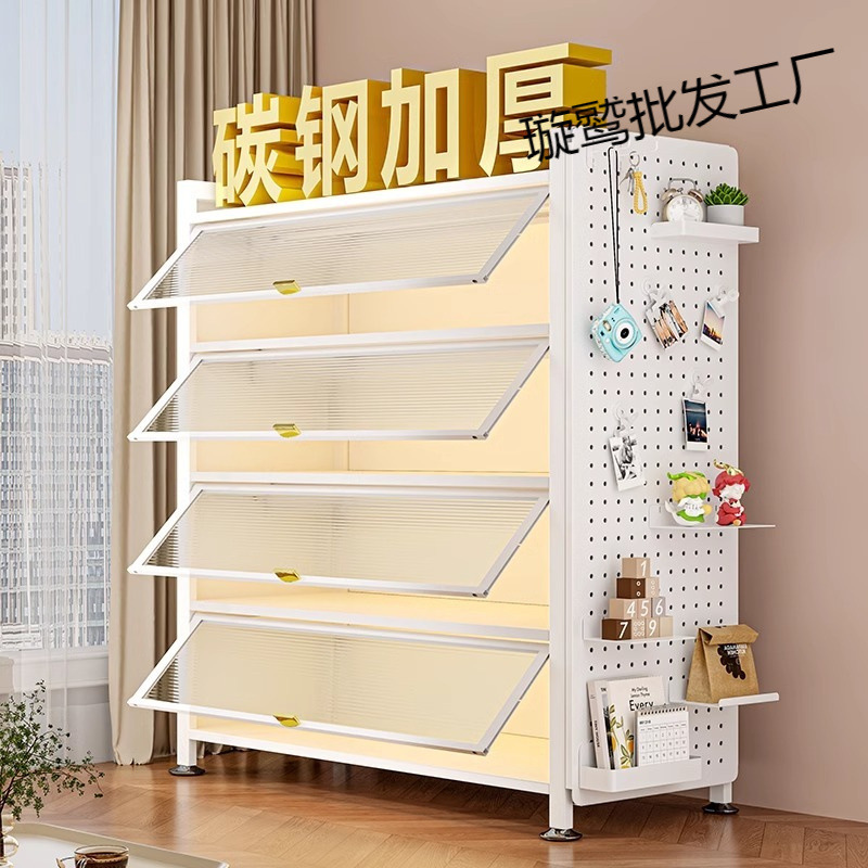 福凯祥钢制矮柜翻门柜橱柜防尘带门落地书柜置物柜儿童家用办公柜