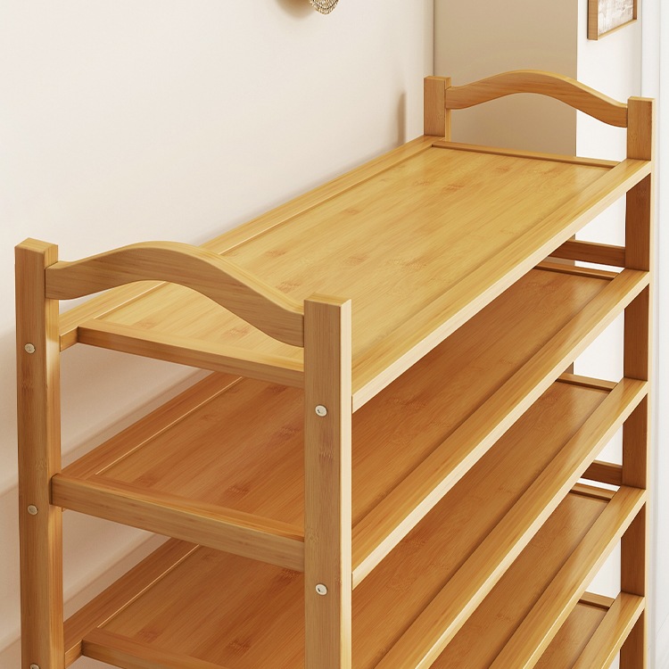 简易室内好看鞋柜家用经济型防尘收纳多层架子大容量竹非实木