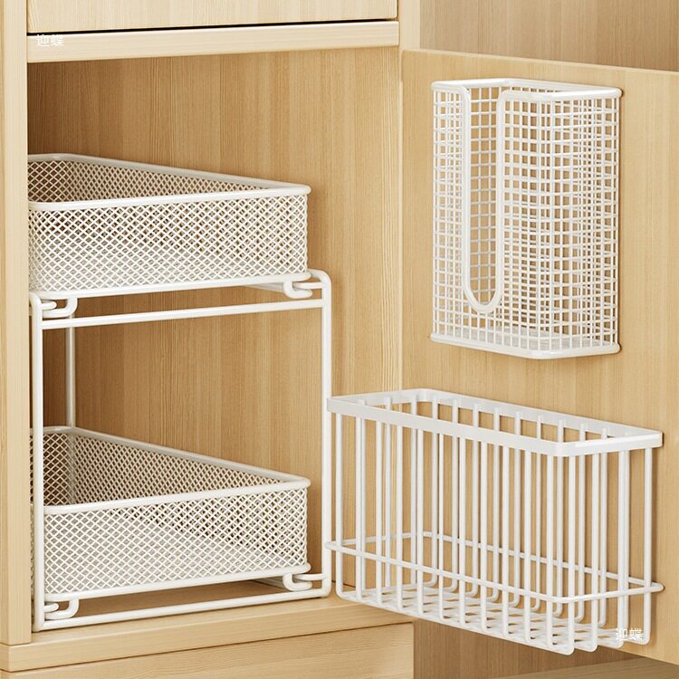 宿舍主机柜办公桌收纳柜子分层置物架办公室电脑分层架收纳盒