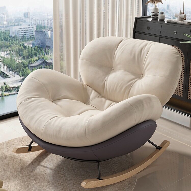简约现代摇摇椅阳台客厅休闲躺椅卧室家用午睡懒人沙发椅可躺可坐