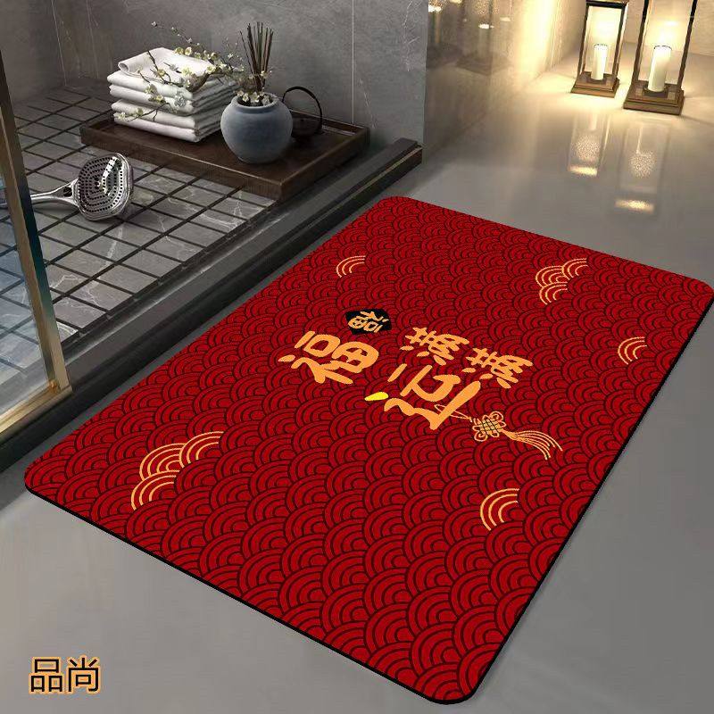 防滑吸水入户门垫卧室厕所地垫洗手间厨房门口地垫防摔入门红门垫