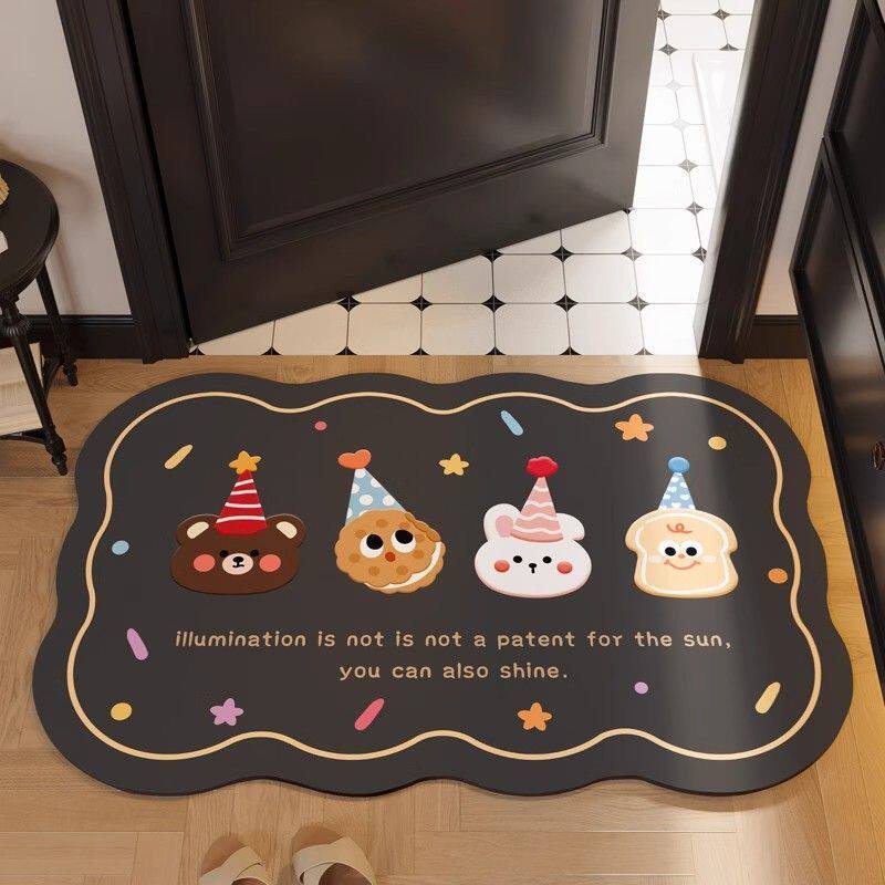 硅藻泥吸水垫卫生间门口地垫防滑耐脏脚垫浴室洗手间厕所速干地毯