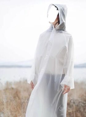 雨衣男女加长双帽檐拉链背防暴雨全身骑行电动车步行成人学生仕淮