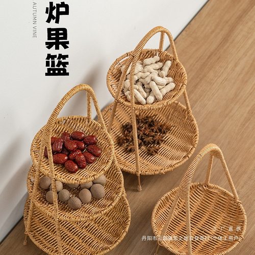 围炉煮茶器具全套工具配件竹编果篮果盘冬日家用室内围聚宫格茶壶
