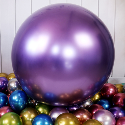 18寸36寸金属大号乳胶气球生日派对婚庆装饰户外商场布置地爆球