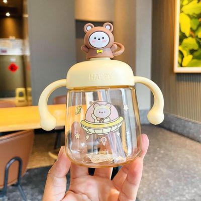 儿童牛奶杯1-3岁到6带刻度防摔防漏吸管宝宝喝奶水喝水瓶子