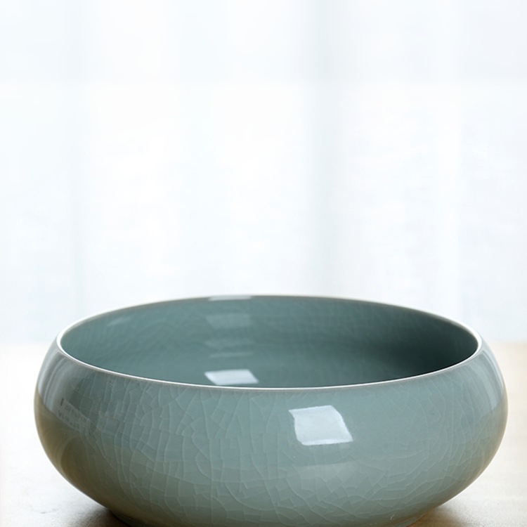 哥窑创意大号茶洗陶瓷家用茶道功夫茶具配件水洗茶杯盆小水盂笔洗