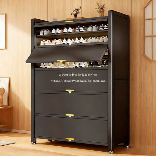 家用鞋柜门口防尘鞋架玄关入户大容量收纳柜一体靠墙多层储物柜子