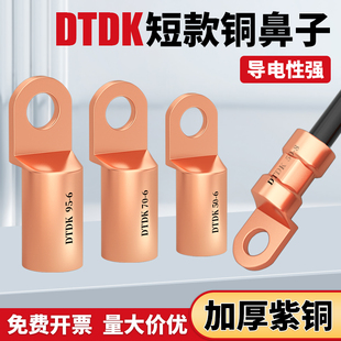 DTDK短款 240平方 铜鼻子接线端子塑壳断路器专用线鼻子紫铜线耳6