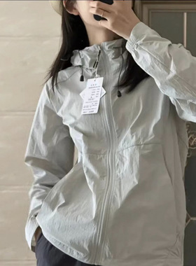 UPF50+户外夏季情侣款梭织薄款防晒衣防紫外线透气清凉连帽衣