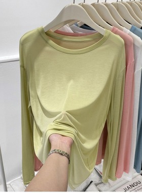 莱赛尔天丝防晒衣女薄款夏季新款宽松大码空调防晒罩衫长袖T桖女