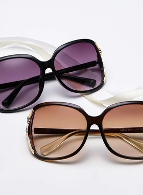 新款女士太阳镜山茶花镂空点漆玫瑰花墨镜潮百搭大框太阳眼镜