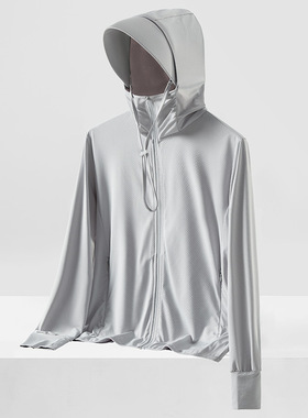 UPF50+情侣防晒衣夏季冰丝薄款透气户外专业钓鱼防晒服可拆卸