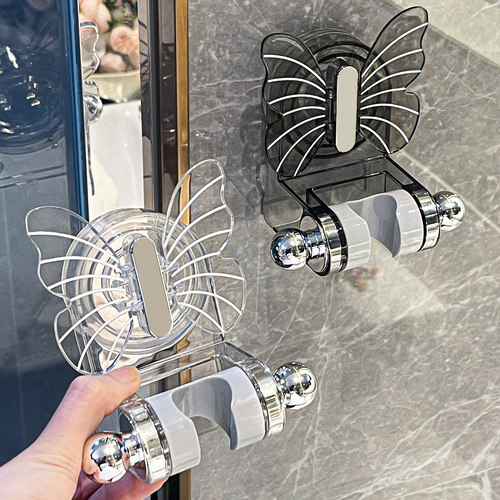 杜琥蝴蝶吸盘免打孔花洒支架