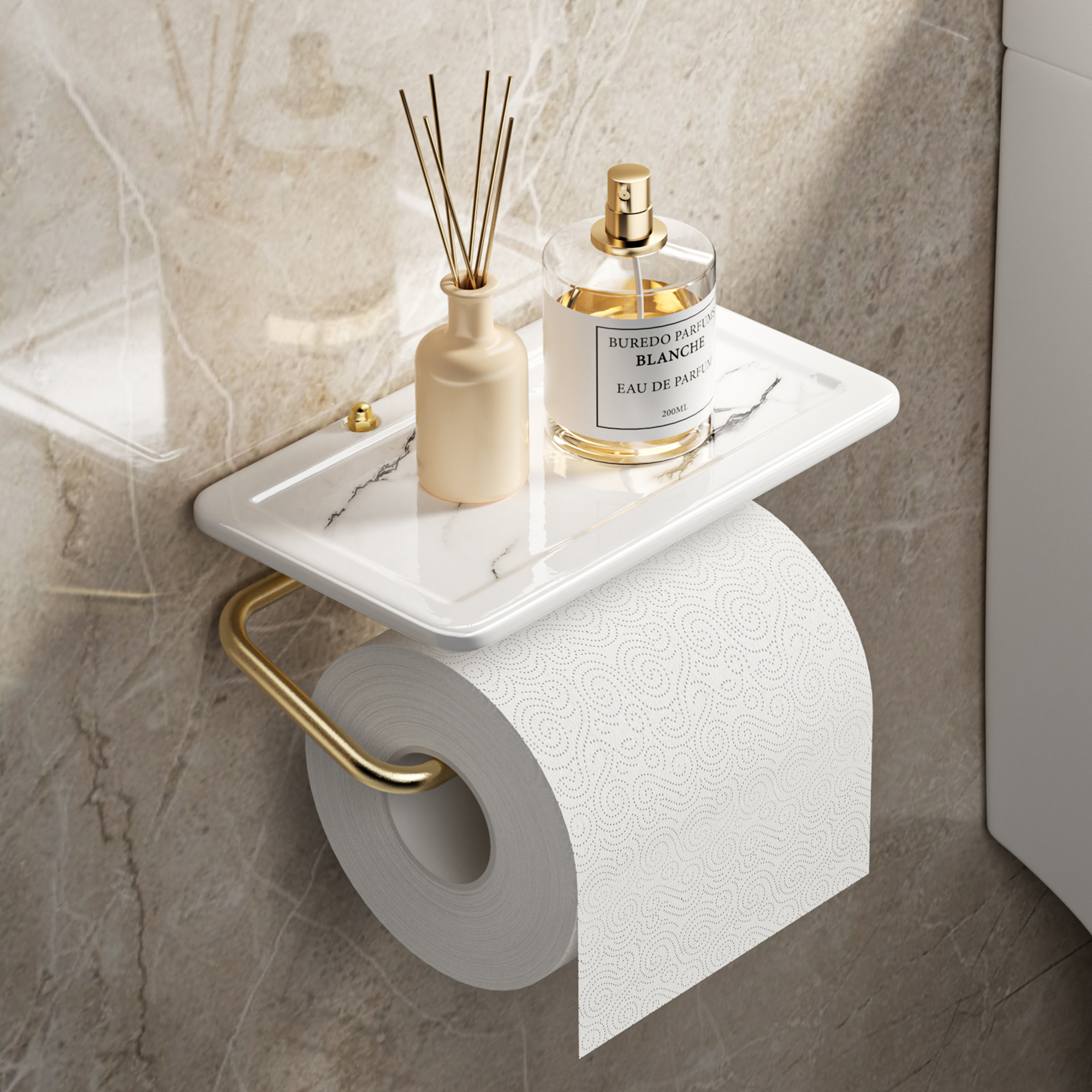 轻奢厕所纸巾盒免打孔