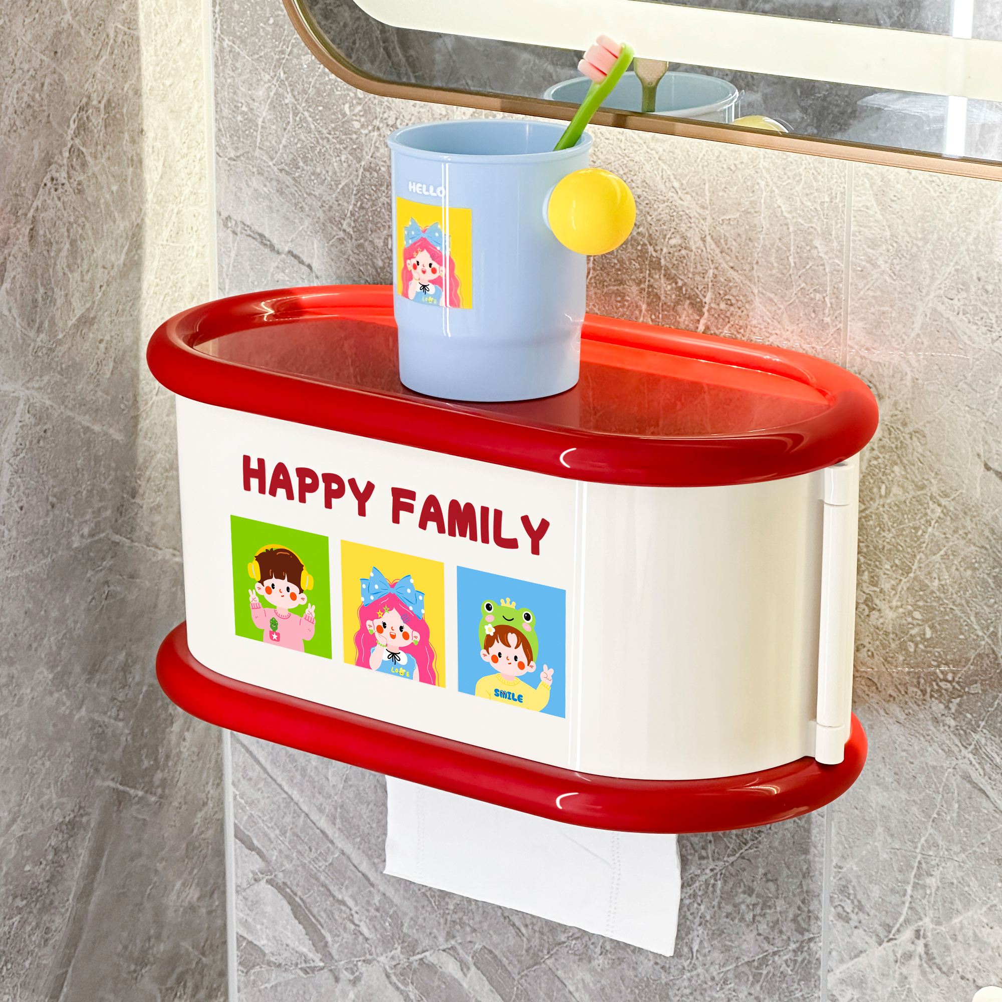 杜琥壁挂免打孔卫生间纸巾盒