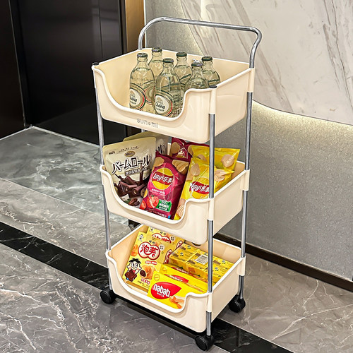 杜琥多层带轮零食小推车