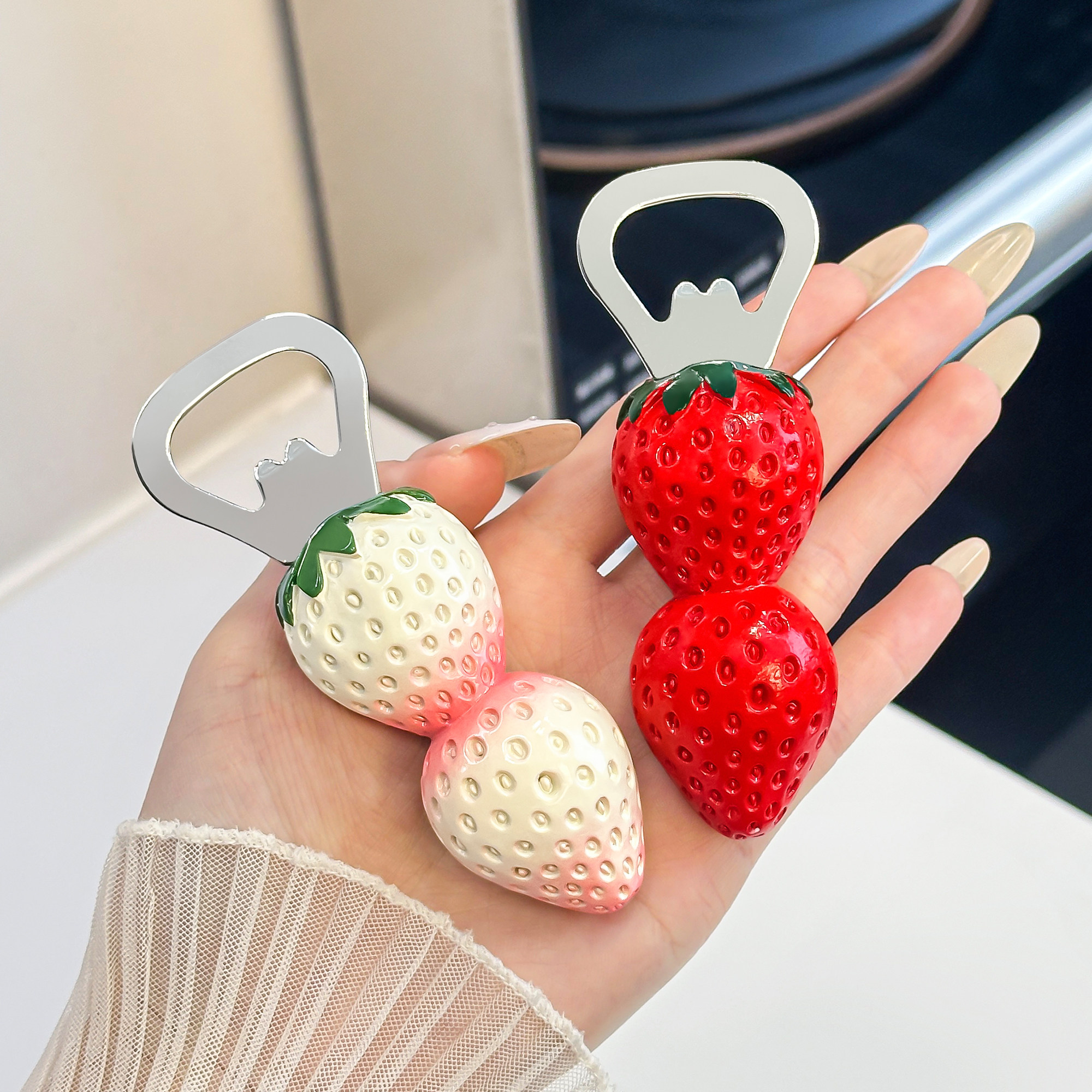 创意磁吸开瓶器草莓设计啤酒开盖神器冰箱贴瓶盖起子家用可爱,家居饰品,冰箱贴,淘宝优惠券,粉丝福利购,淘宝优惠卷